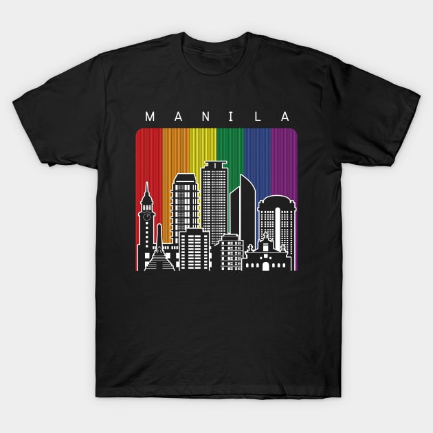 Manila LGBT Flag T-Shirt by travel2xplanet